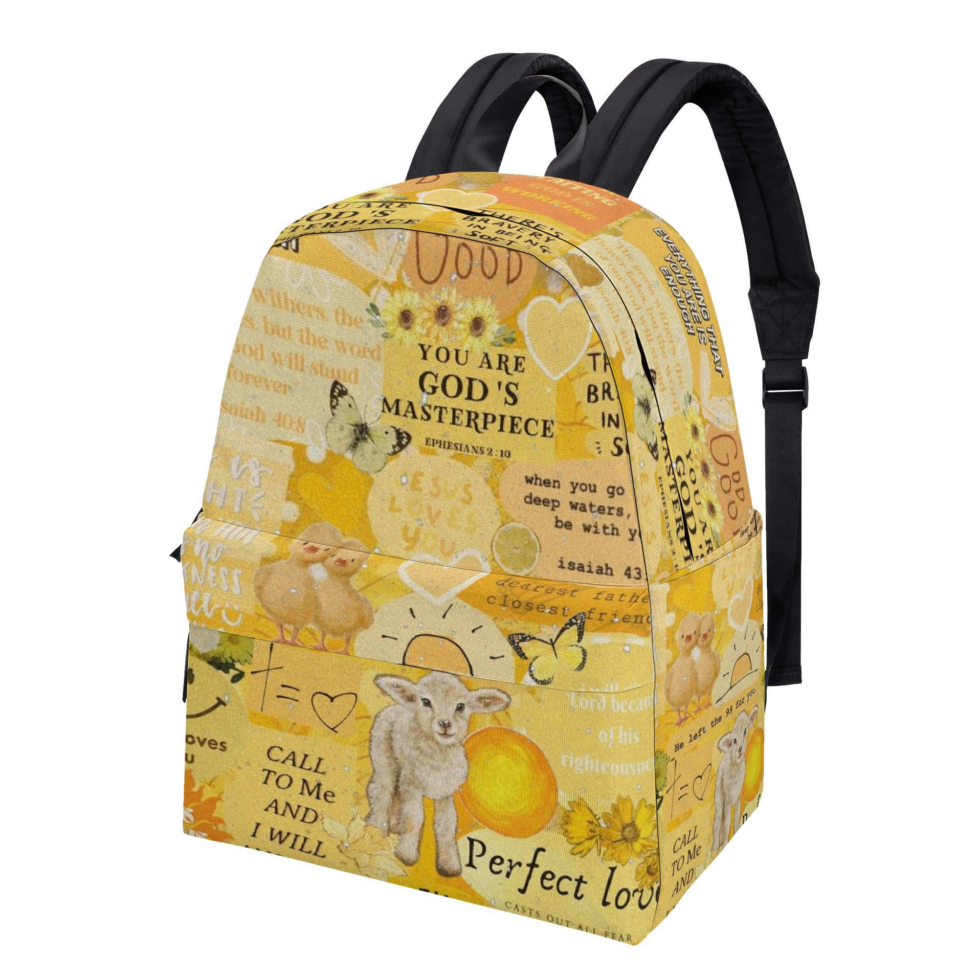 God's Masterpiece Backpack, Christian Bible Verse Bag, Faith-Based Inspirational Backpack, Ephesians 2:10 Backpack.PLAF25